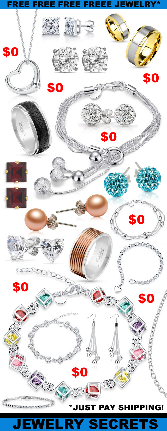 Free Jewelry Free Jewelry Free Jewelry Earrings Pendants Rings Bracelets FREE