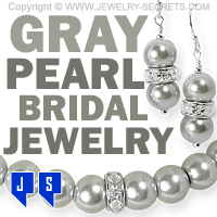 Gray Pearl Wedding Bridal Necklaces