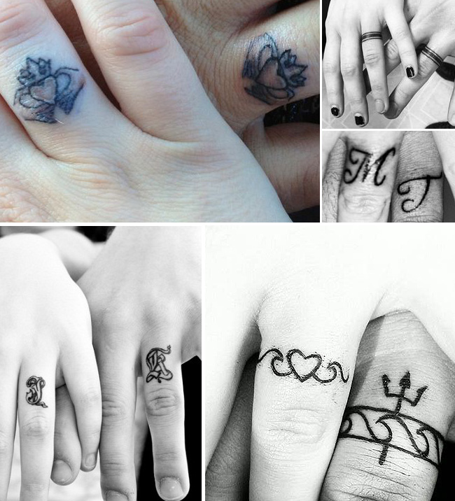 Tattoo Tattooed Wedding Bands Rings 26