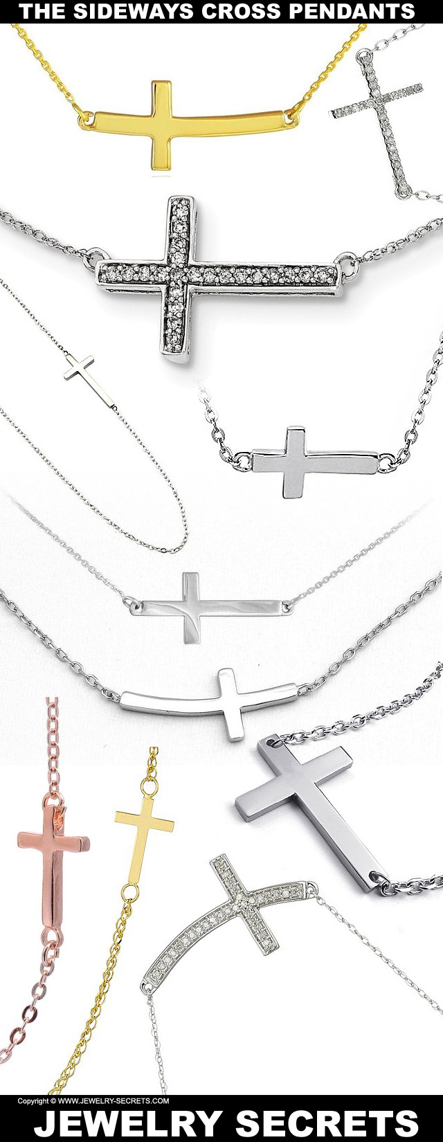 The Sideways Cross Pendant Necklace Jewelry