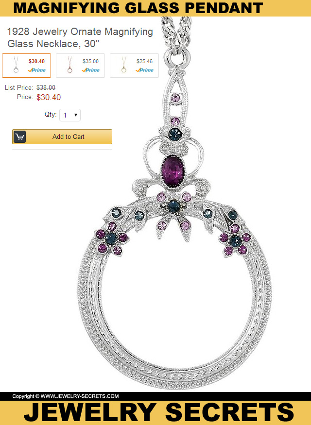 Very Beautiful Magnifying Glass Pendant Necklace Very Beautiful Magnifying Glass Pendant Necklace
