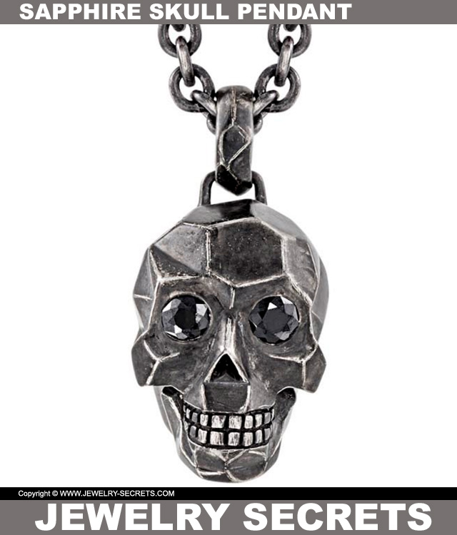 Black Sapphire Skull Pendant Black Sapphire Skull Pendant