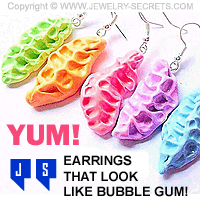 Earrings That Look Like Chewed Bubble Gum