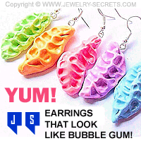 Earrings That Look Like Chewed Bubble Gum Earrings That Look Like Chewed Bubble Gum