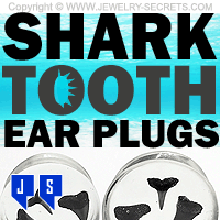 Shark Tooth Ear Plugs Shark Tooth Ear Plugs