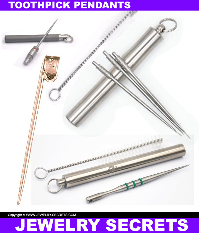Toothpick Pendants Holders Titanium Toothpick Pendants Holders Titanium