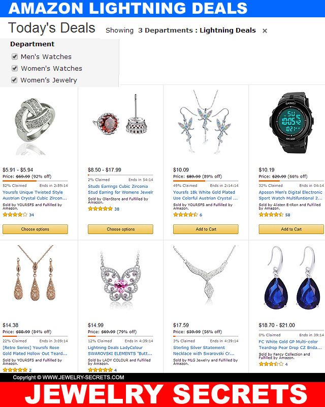 Amazon Lightning Jewelry Deals