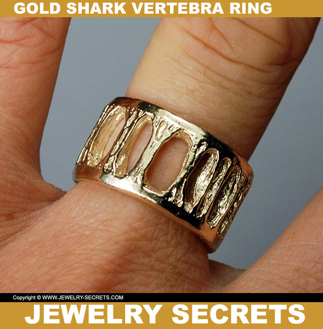 Gold Shark Vertebra Ring