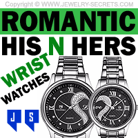 Romantic His And Hers Couples Pair Wrist Watches
