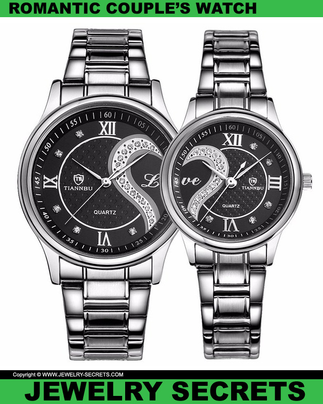 Romantic His And Hers Couples Pair Wrist Watches