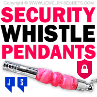 Functional Security Whistle Pendants Functional Security Whistle Pendants