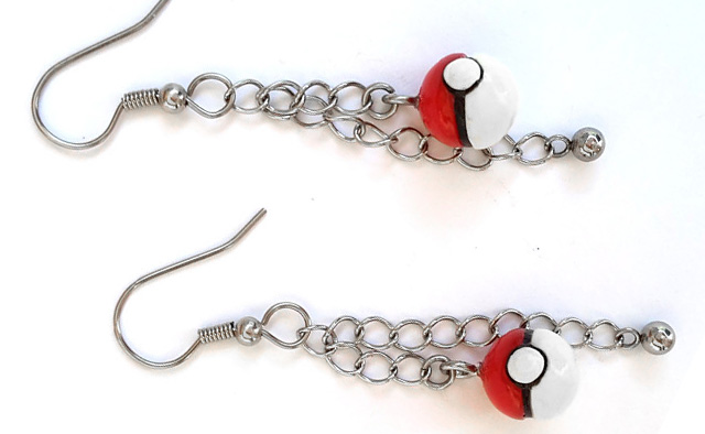 Pokemon Go Pokeball Earrings Pokemon Go Pokeball Earrings