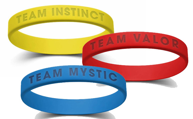Pokemon Go Team Branded Wristbands Pokemon Go Team Branded Wristbands