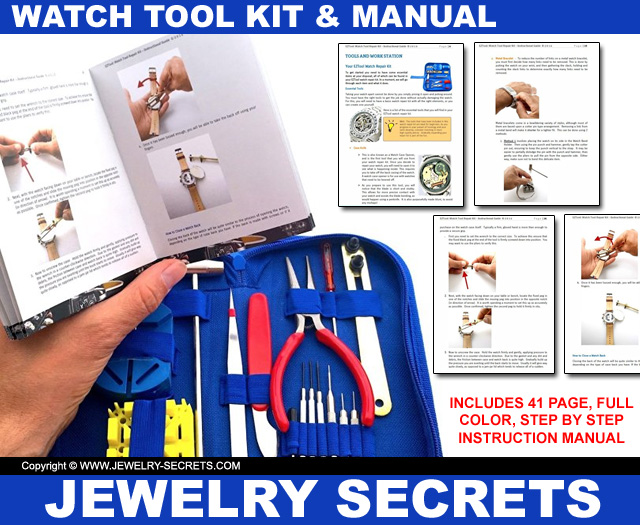 a watch tool kit with an instruction manual