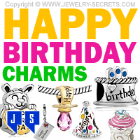 happy birthday charm beads for charm bracelets