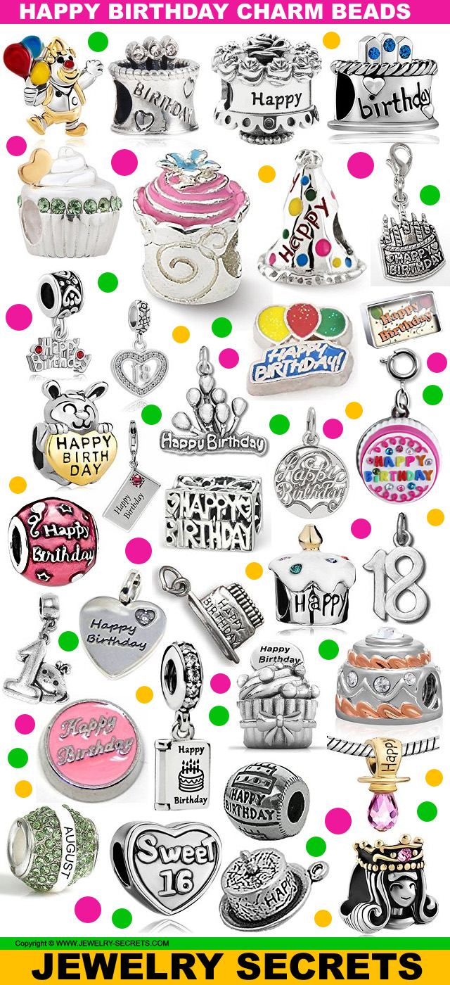 happy birthday charm beads happy birthday charm beads