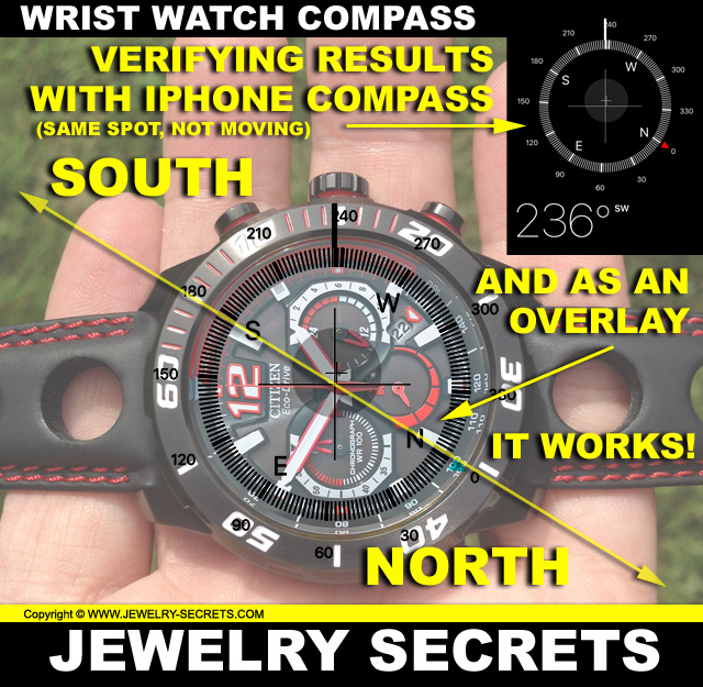 use your watch as a compass