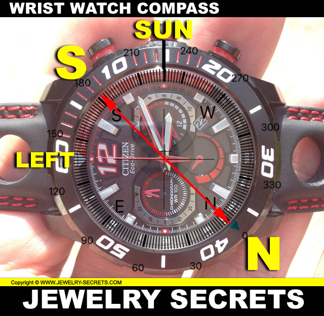 watch time tells where north south is