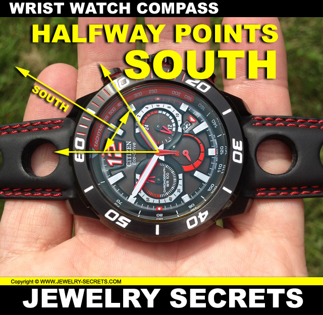 wrist watch as a compass