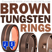brown tungsten wedding rings