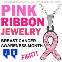 pink ribbon jewelry breast cancer awareness