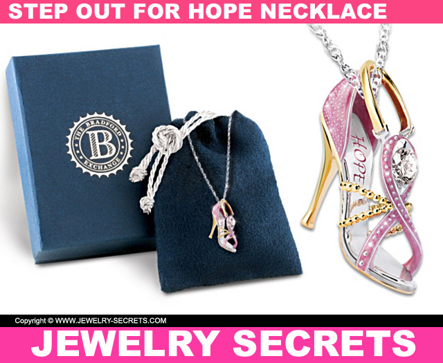step out for hope breast cancer awareness necklace