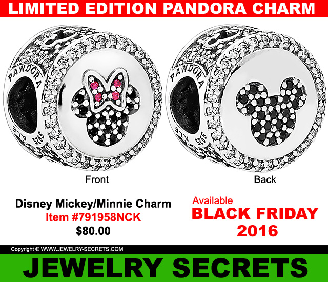 2016 pandora limited edition black friday mickey minnie charm bead