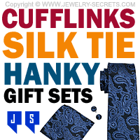 cufflinks silk tie hanky gift sets