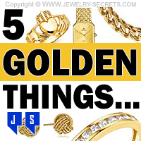 5 golden things rings chains earrings watches