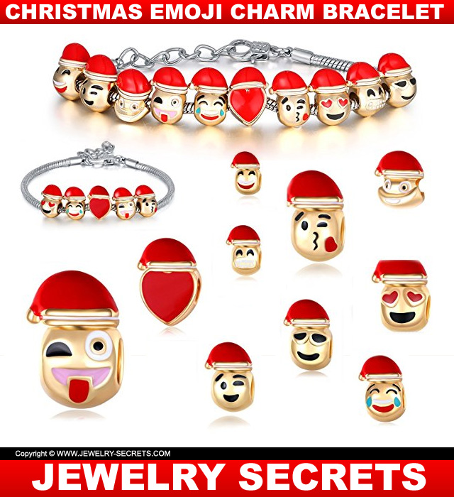 christmas emoji charm bracelet christmas emoji charm bracelet