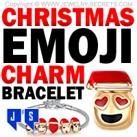 christmas emoji santa hats charm bracelet christmas emoji santa hats charm bracelet