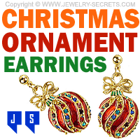 christmas ornament earrings