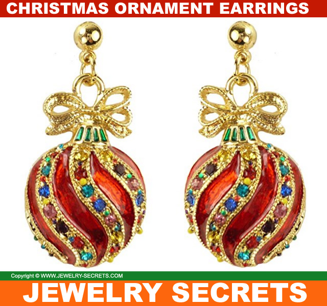 christmas ornament earrings