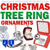 christmas tree engagement ring ornaments bearer ring boxes trinket