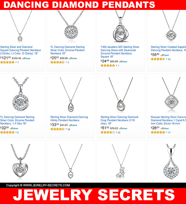 dancing diamond pendants dancing diamond pendants