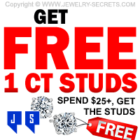 free 1 carat studs with 25 dollar purchase