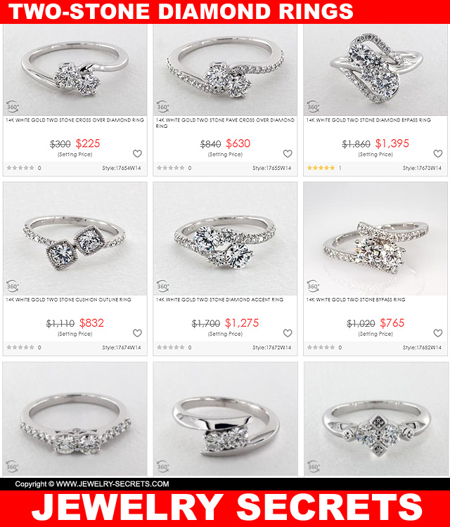 two stone diamond rings two stone diamond rings