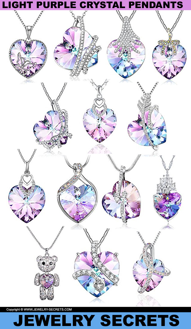 Beautiful Light Purple Blue Rainbow Crystal Pendants