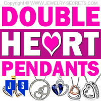 double heart pendant necklaces