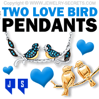 Two Love Bird Pendants Two Love Bird Pendants