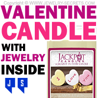 Valentine Candle With Real Jewelry Inside
