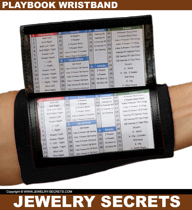 Football Playbook Wristband Football Playbook Wristband