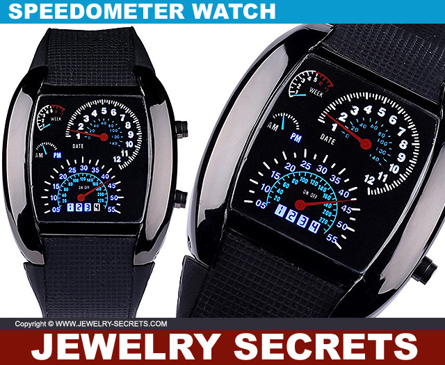 Speedometer Race Car Wrist Watch