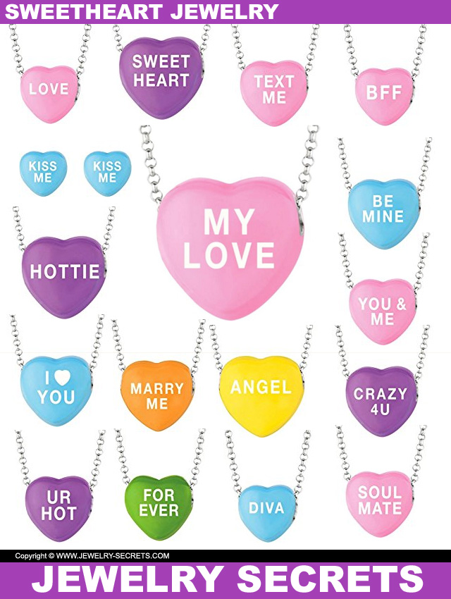 Sweetheart Candy Jewelry Pendants Earrings