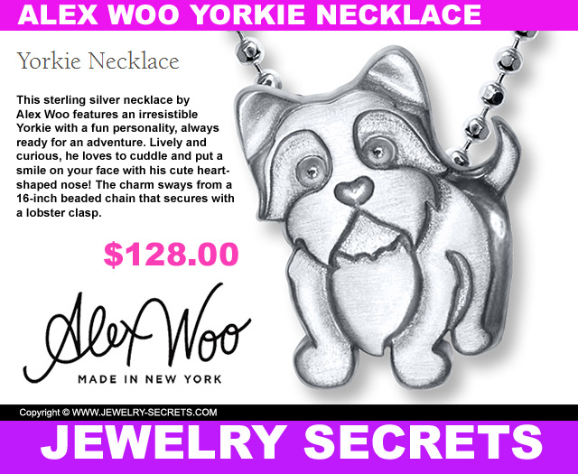 The Cutest Yorkie Pendant Necklace By Alex Woo The Cutest Yorkie Pendant Necklace By Alex Woo