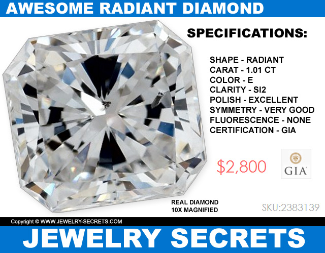 An Awesome Cheap Radiant Diamond SI2 E