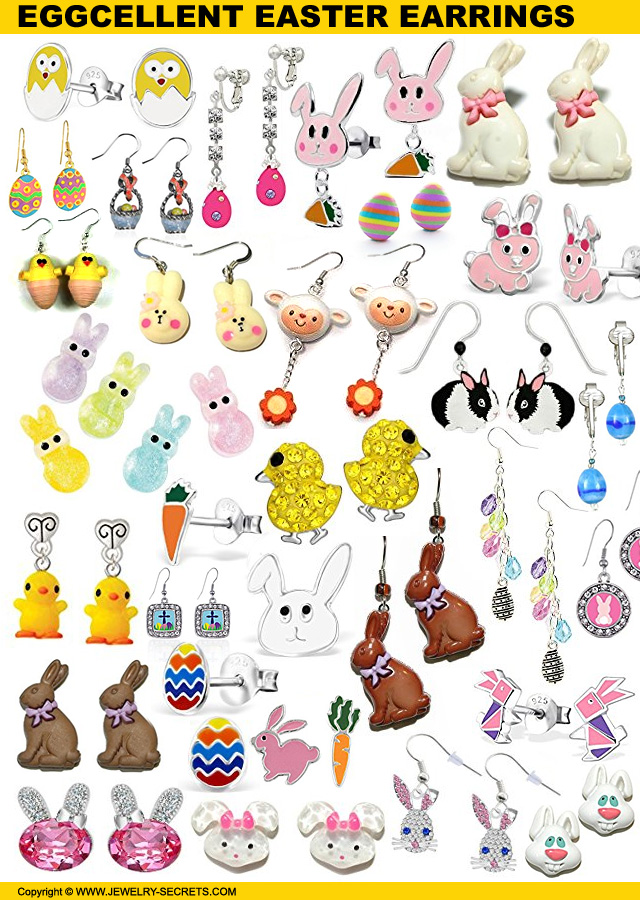 Eggcellent Easter Bunny Chick Egg Earrings Eggcellent Easter Bunny Chick Egg Earrings