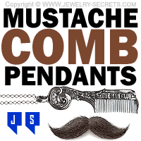Mustache Comb Pendants