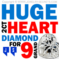 Big Heart Diamond 2 Carats Less Than 9 Grand