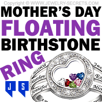 Mothers Day Floating Birthstone Ring